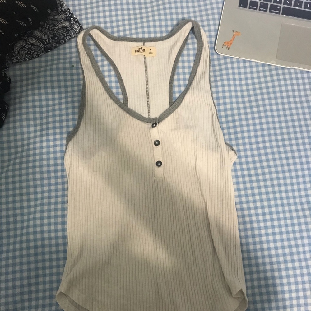 white henley tank
